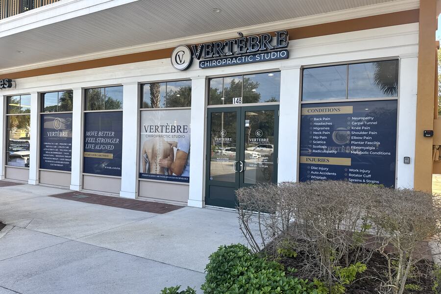 Vertebre Chiropractic Studio storefront at 13848 Tilden Rd #148, Winter Garden