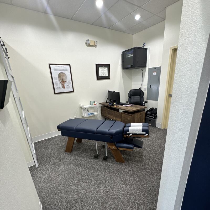 Treatment room at Vertebre Chiropractic Studio in Winter Garden